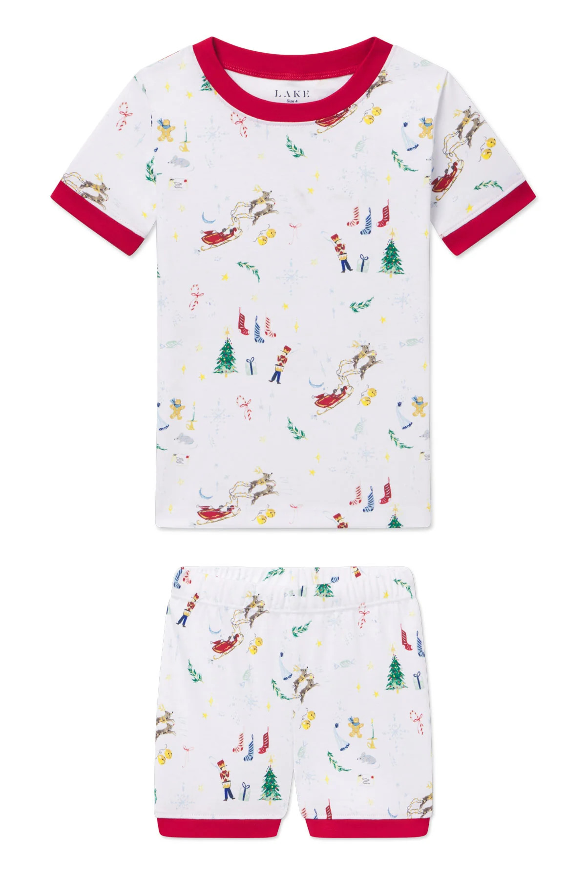Kids Shorts Set in Night Before Christmas | Lake Pajamas