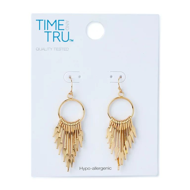 Time And Tru Layered Dangle Earrings - Walmart.com | Walmart (US)
