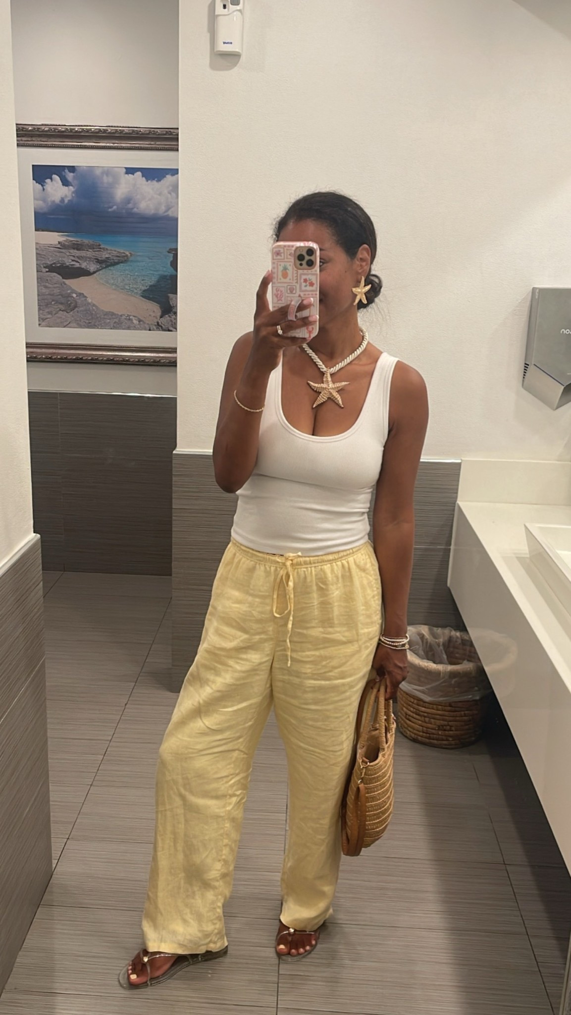 Wanted an easy outfit after a long boat day. Wearing J Crew linen pants and an Abercrombie built in bra tank in small.

#LTKgrwm #LTKootd #LTKSwim