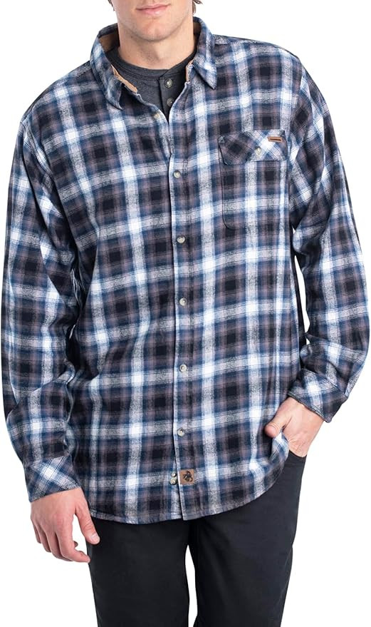 Legendary Whitetails Men's Buck Camp Flannel, Long Sleeve Plaid Button Down Casual Shirt, Corduro... | Amazon (US)
