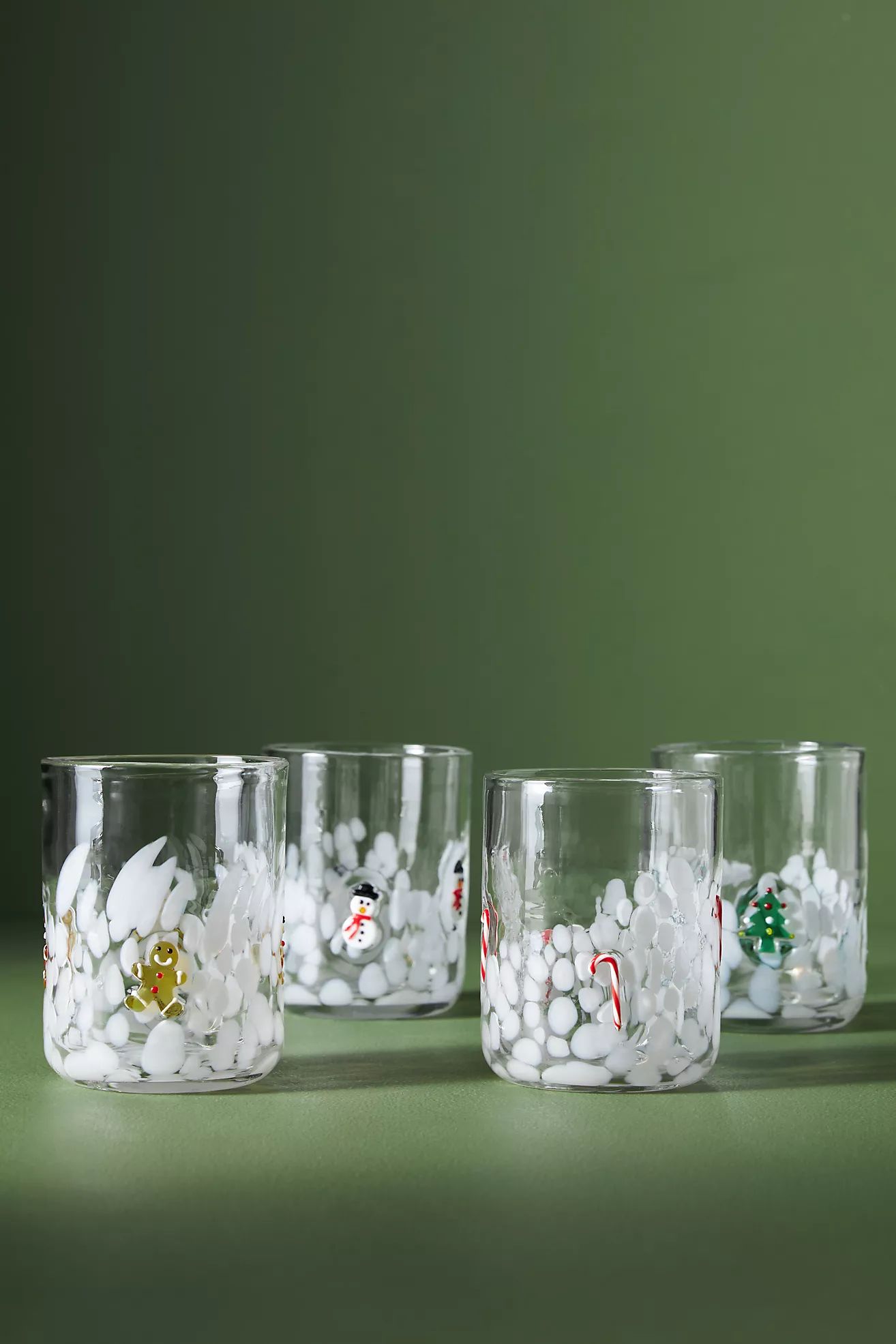 Festive Icon Juice Glasses, Mixed Set of 4 | Anthropologie (US)
