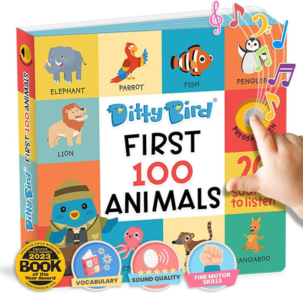 DITTY BIRD Talking Books 100 Animals | 100 Words for Vocabulary & Speech Learning | Sound Books f... | Amazon (US)
