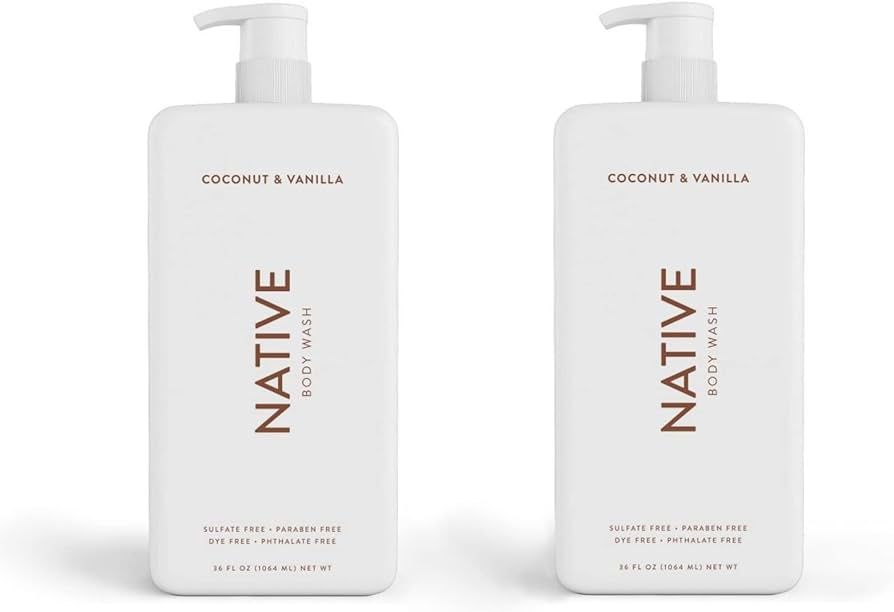 Native Body Wash for Women, Men | Sulfate Free, Paraben Dye with Naturally Derived Clean Ingredie... | Amazon (US)