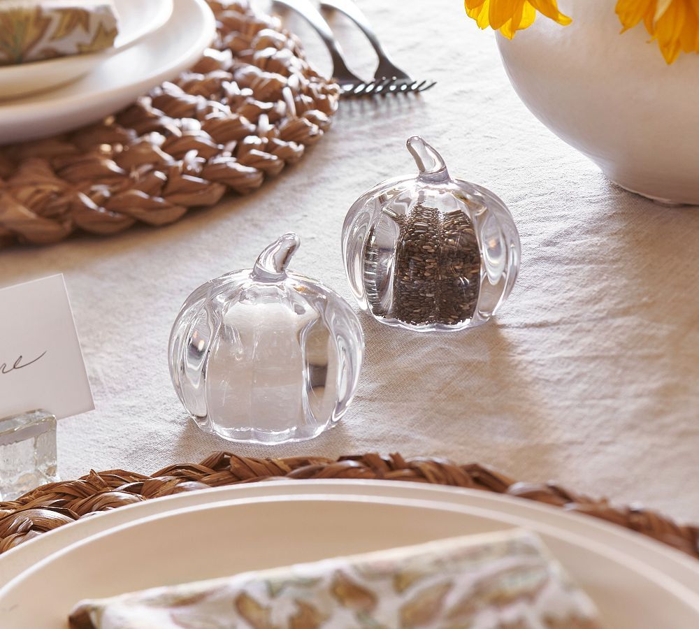 Glass Pumpkin Salt & Pepper Shakers | Pottery Barn (US)