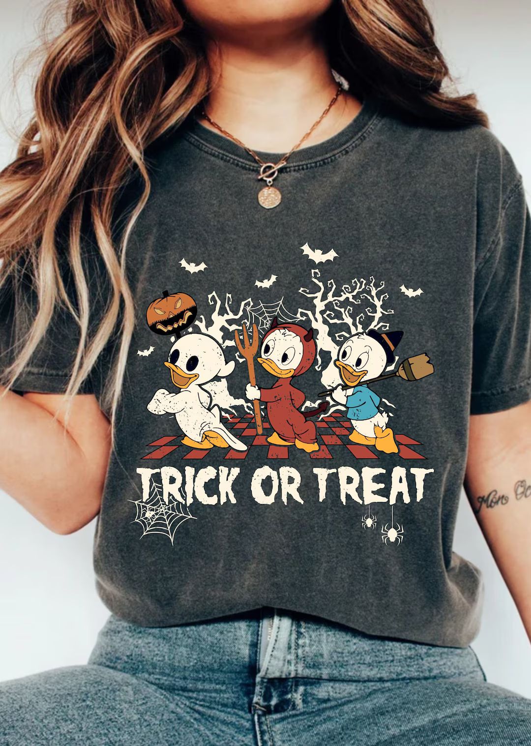 Retro Huey Dewey Louie Halloween Costume Trick or Treat Comfort Colors Shirt, Ducktales Disneylan... | Etsy (US)