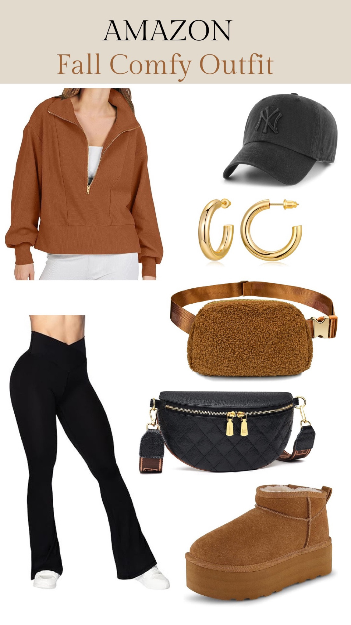 Comfy pullover and best selling flare leggings! Casual and cute Amazon outfit, all on prime! Perfect for Thanksgiving! 

Comfy / Amazon outfit / affordable fashion / fuzzy belt bag / fall outfit / crossbody bag / flare leggings / casual style 

#LTKitbag #LTKfindsunder50 #LTKtravel