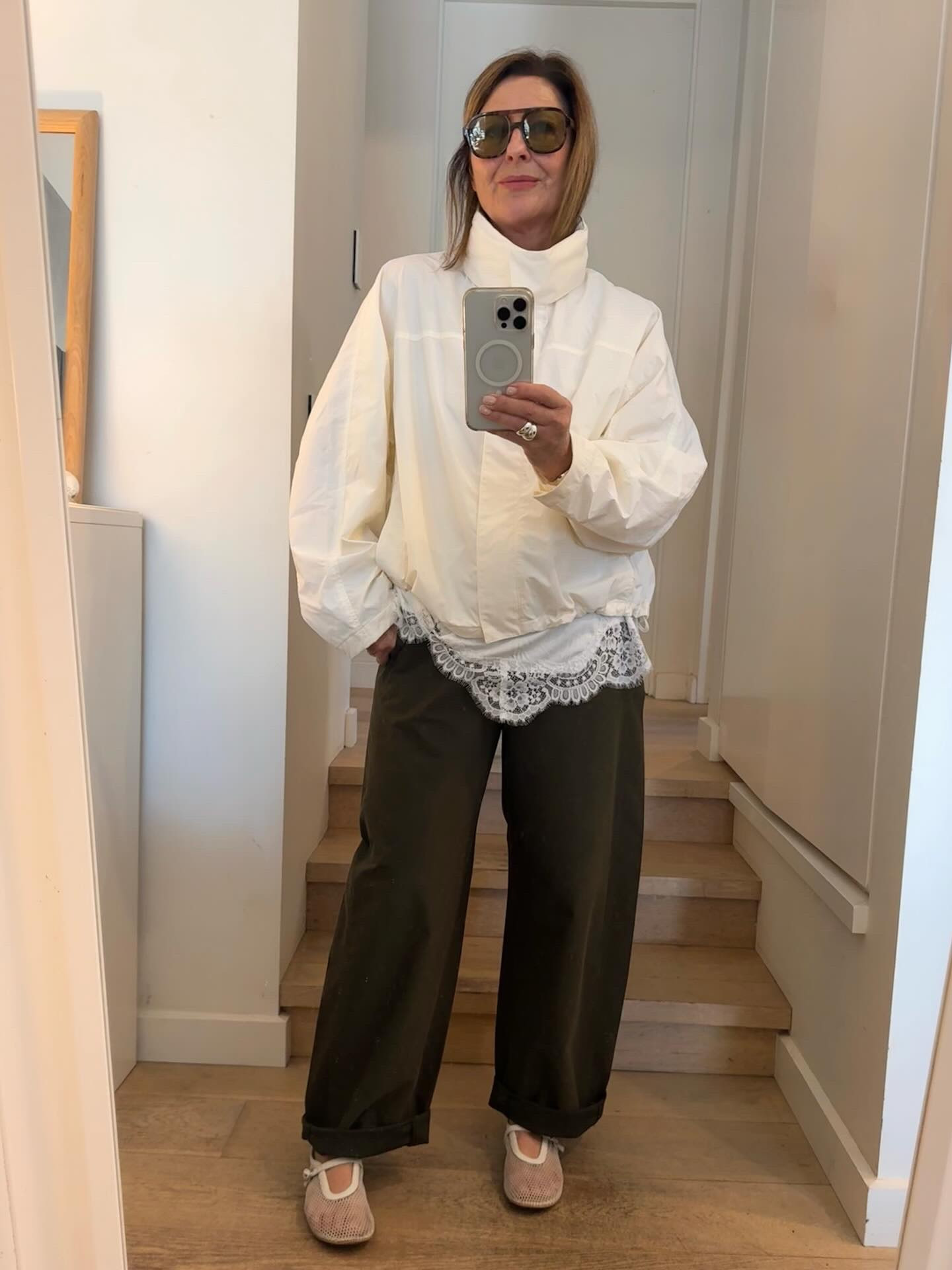 Yes I did.
I got into (the peek of ) lace trend.
I rather like it !
I’m wearing it under the fabulous cream track jacket from @uniqloau 

But More on that later …! 

Because I wanted to talk about these faaaabulous pants @uniqlo 
Did you nab a pair ?
Sorry I’ll rephrase that : did you buy multiple pairs of these pants …in every colour ?
They’re THE best. 
I’ve nabbed them in khaki seen here but also in white & navy. Now they’re available in black & camel. Love !
Shop the exact products here 


#LTKover50style #LTKstyletip #LTKaustralia