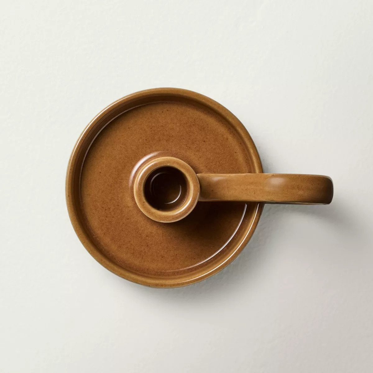 Glazed Ceramic Candle Holder Pumpkin Brown - Hearth & Hand™ with Magnolia | Target