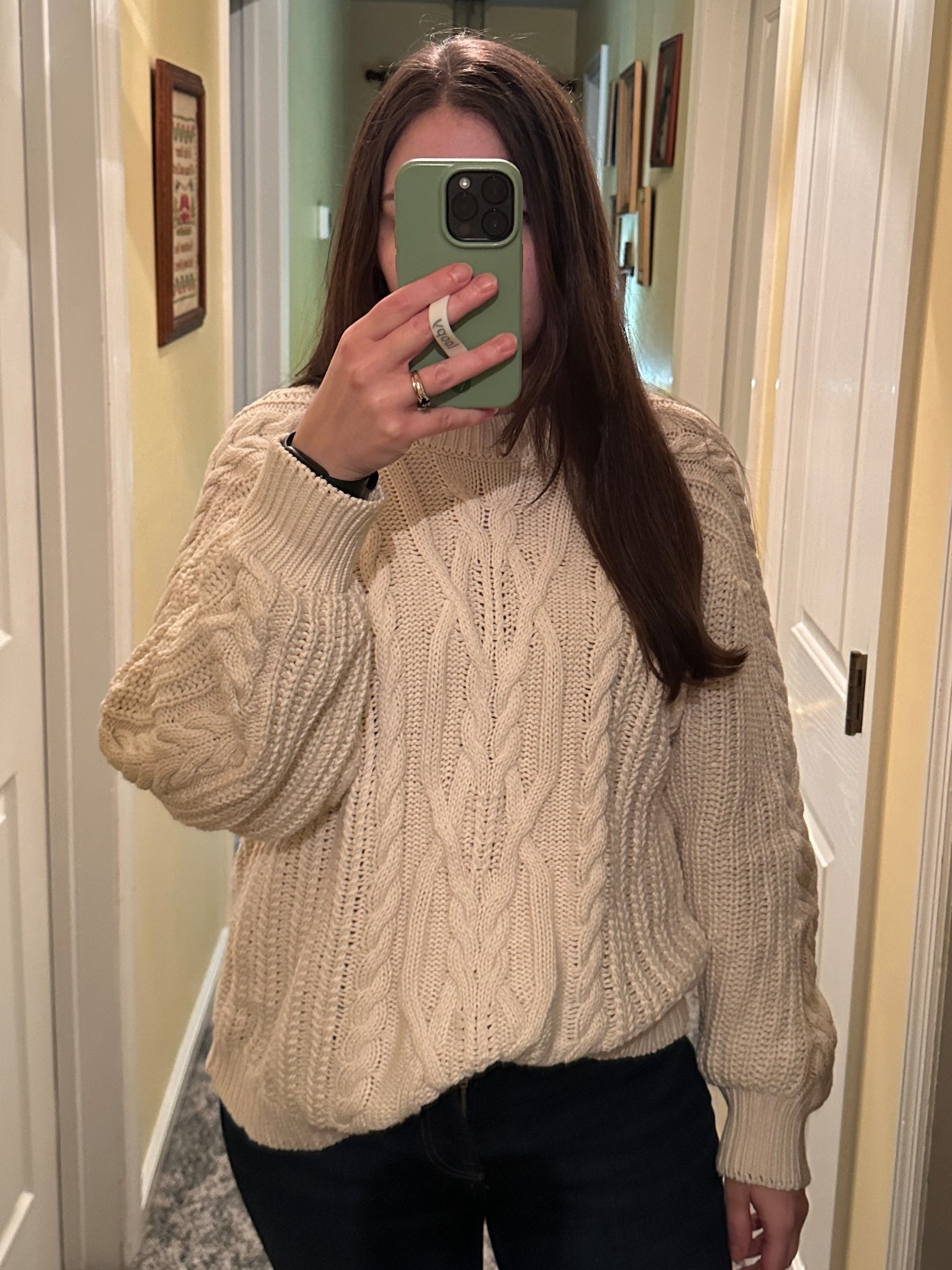 Oversized cozy sweater from Free People. I’m wearing a size small.

#LTKFindsUnder100 #LTKootd #LTKHoliday