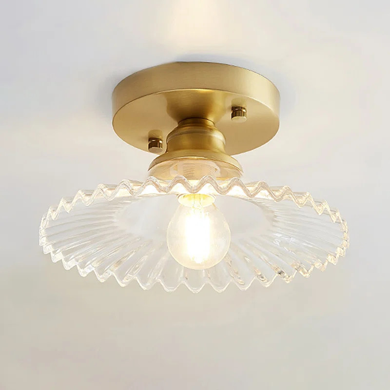 Gailon Glass Flush Mount | Wayfair North America