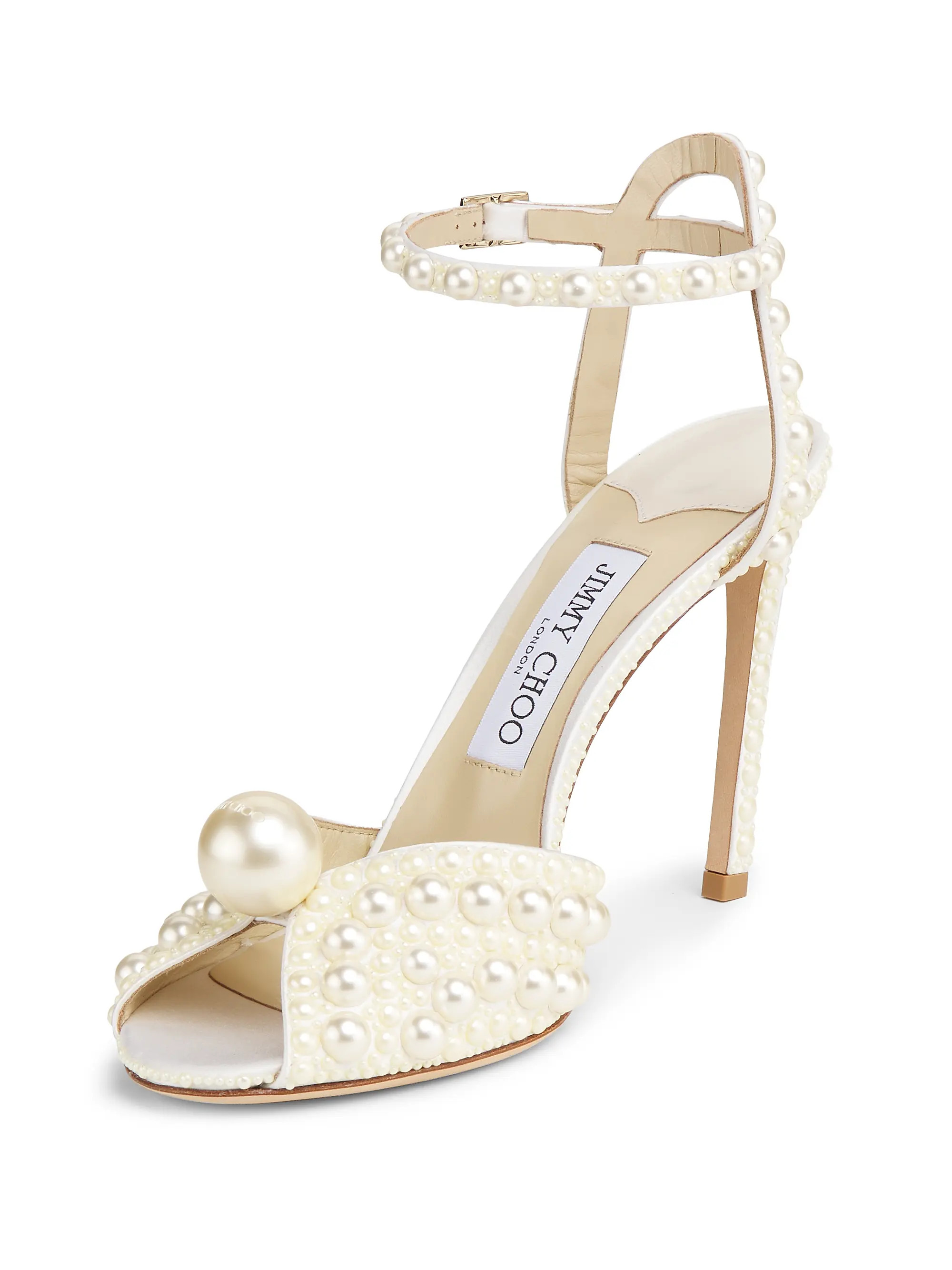 Sacora 100MM Pearl-Embellished Sandals | Saks Fifth Avenue