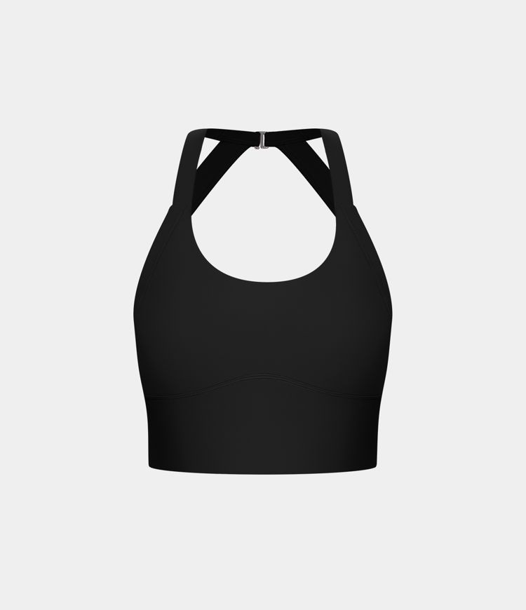 SoftlyZero™ Plush Cut Out Cropped Yoga Tank Top | HALARA