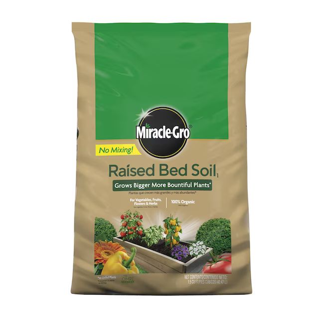Miracle-Gro Fruit, Flower and Vegetable Organic Raised Bed Soil | Lowe's