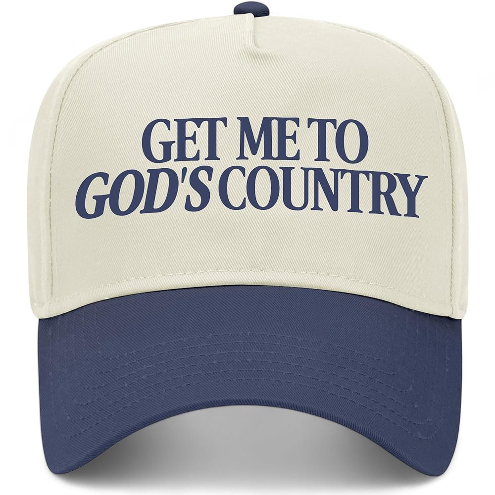 Get Me to God's Country Vintage Trucker Hat | Premium Snapback Baseball Hat for Men & Women | Amazon (US)