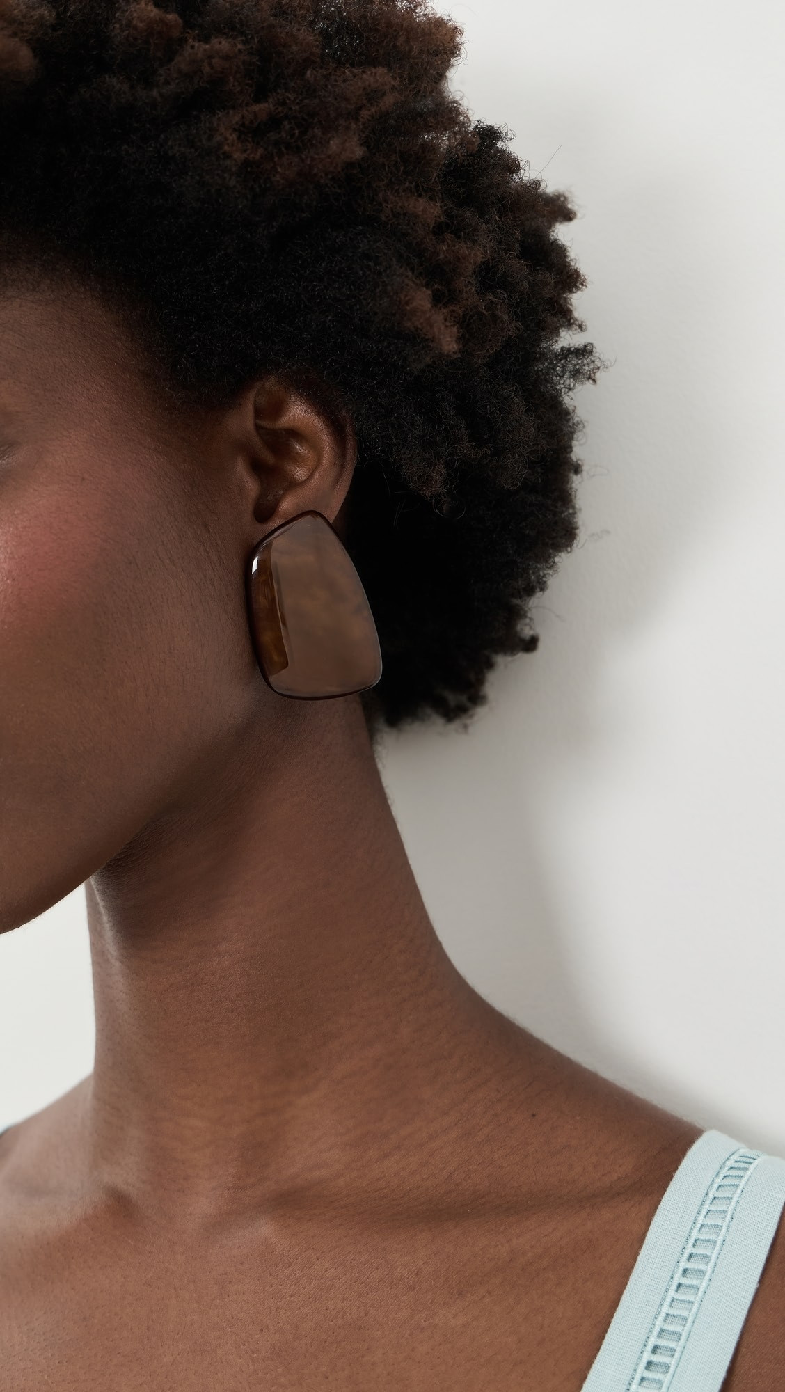 Chocolate Natural Shape Stud Earrings | Shopbop
