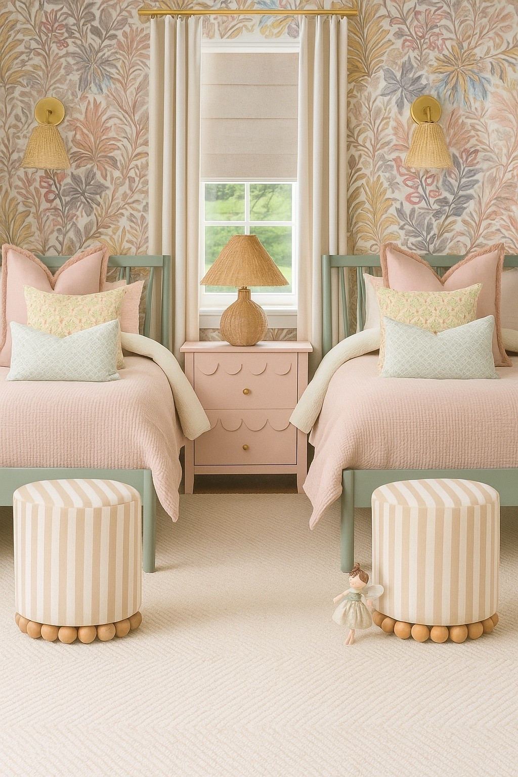 The sweetest girly bedroom
Filled with botanical prints and pink with green accents 

#bedroom #kidsroom #homedecor 

#LTKSaleAlert #LTKHome #LTKKids
