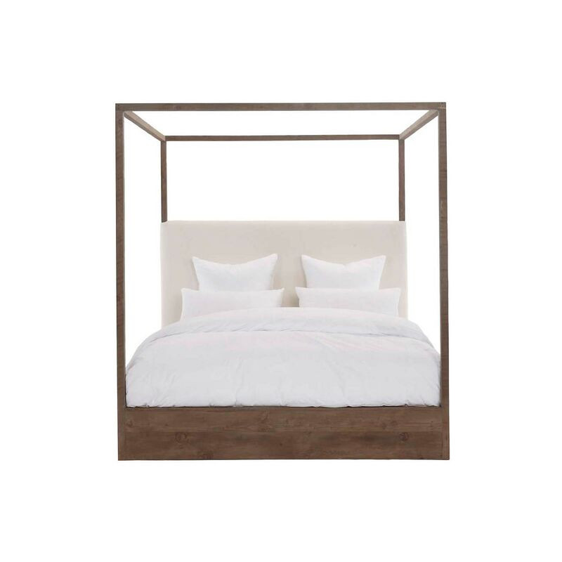 Eastern Canopy Bed, Ivory/Natural Linen | One Kings Lane