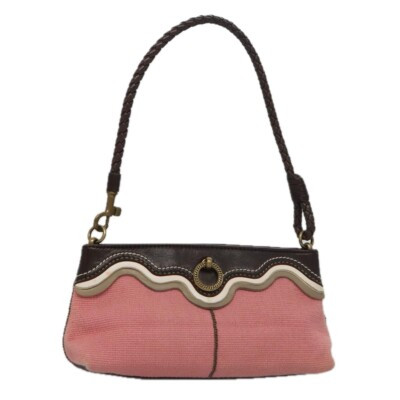BOTTEGA VENETA Shoulder Bag Canvas Pink Auth 104216 | eBay US