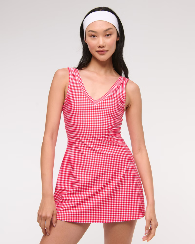 YPB sculptLUX V-Neck Mini Dress | Abercrombie & Fitch (US)