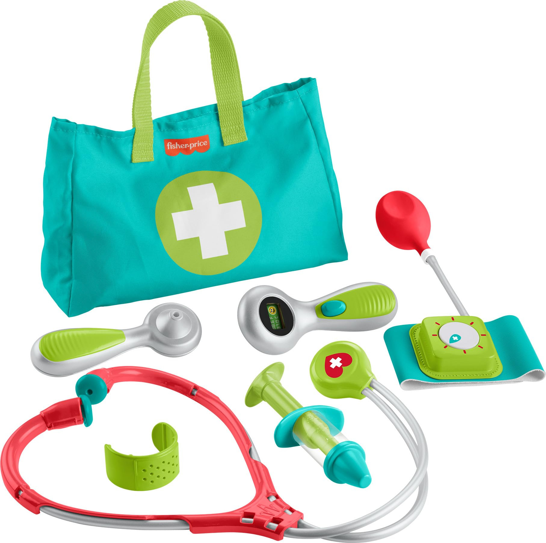Fisher-Price Preschool Pretend Play Medical Kit 7-Piece Doctor Bag Dress Up Toys for Kids Ages 3+... | Amazon (US)