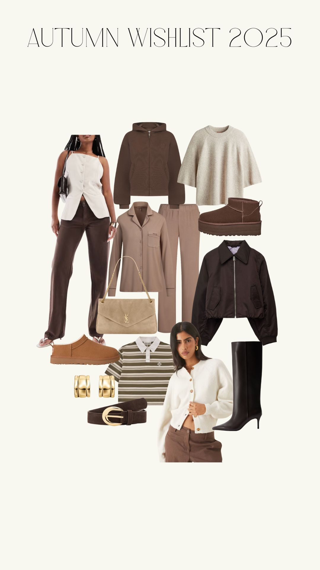 Autumn wishlist 2025, early autumn fashion, chocolate brown, knitwear, autumn layering, casual outfits, brown tones, high street style, Uggs  

 #LTKuk #LTKautumn #LTKstyletip