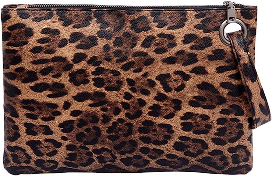 UBORSE Oversized Wristlet Clutch Bag Purse for Women Faux Leather Envelope Evening Handbags | Amazon (US)
