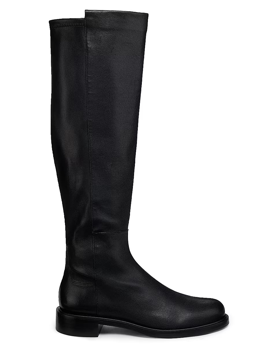 Women's 5050 Gisele 30MM Leather Knee-High Boots - Black - Size 5.5 | Saks Fifth Avenue