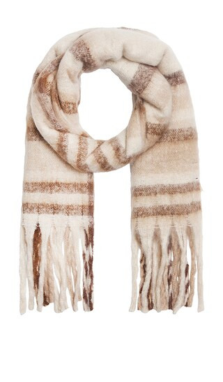 Cozy Plaid Scarf in Tan | Revolve Clothing (Global)