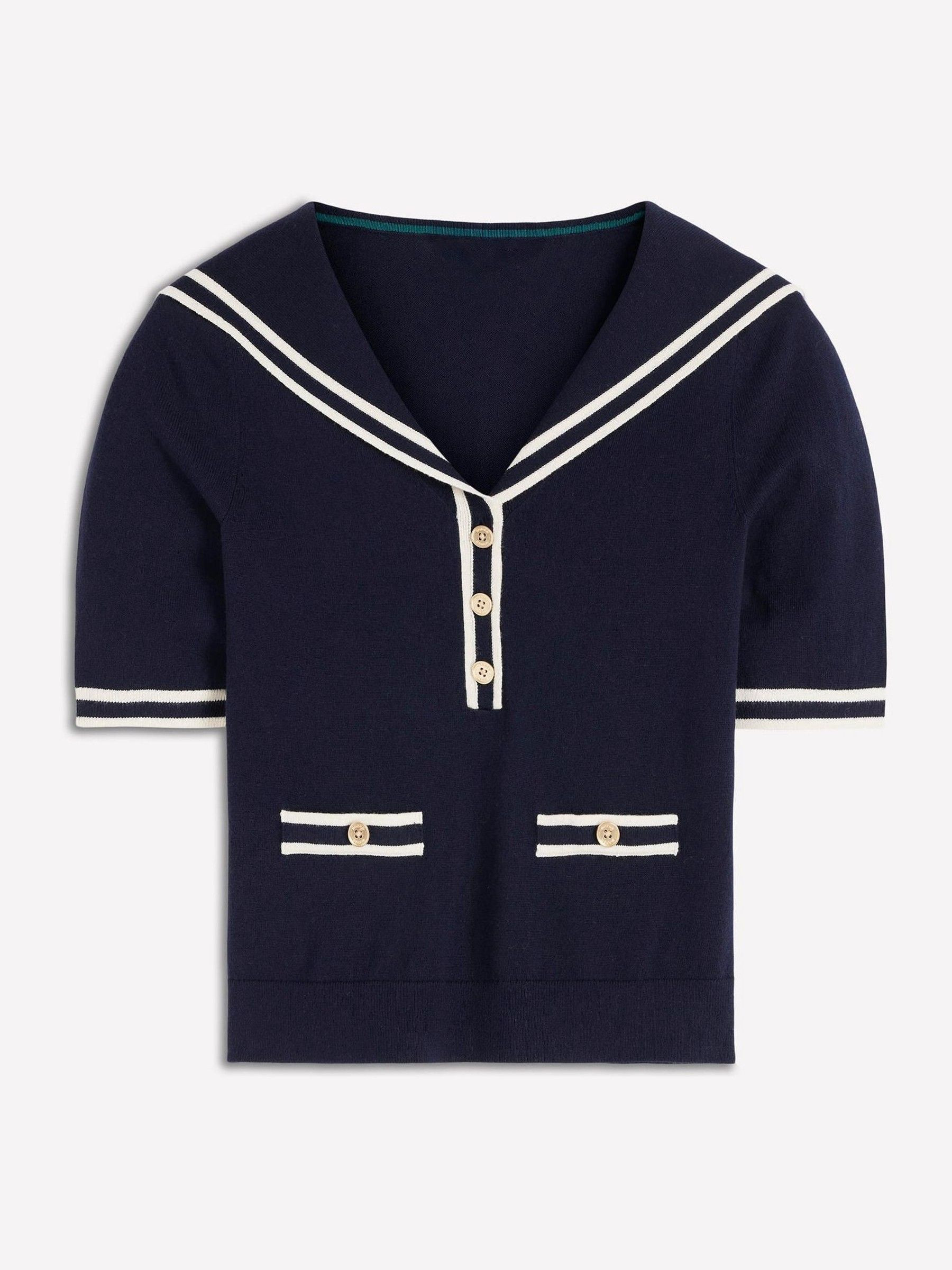 Boden Boden Blue Sailor Collar Jumper | Next US