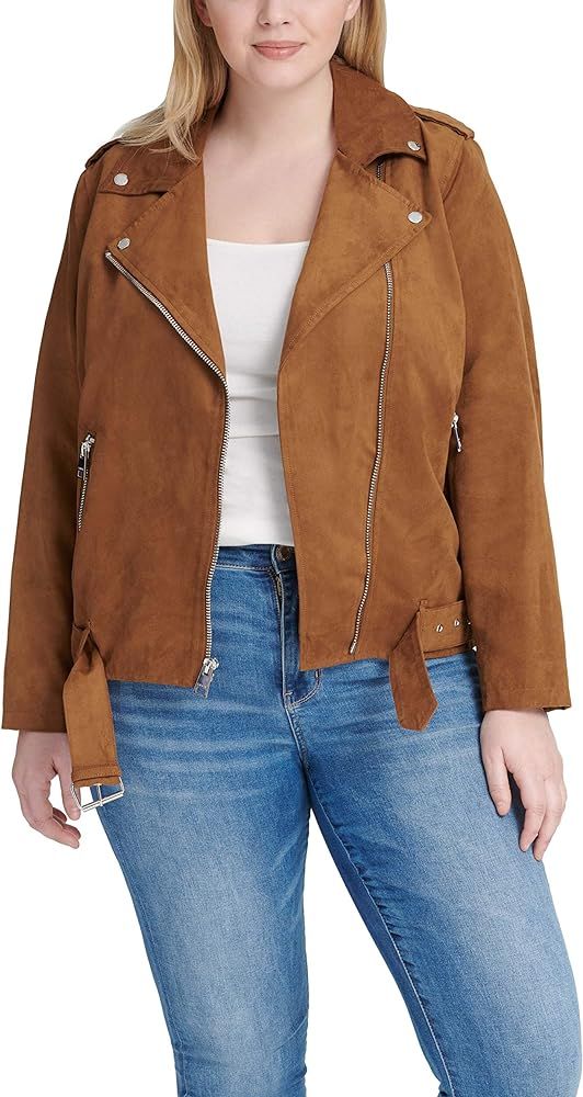 Levi's Women's Faux Suede Asymmetrical Belted Motorcycle Jackets (Standard & Plus Sizes) | Amazon (US)