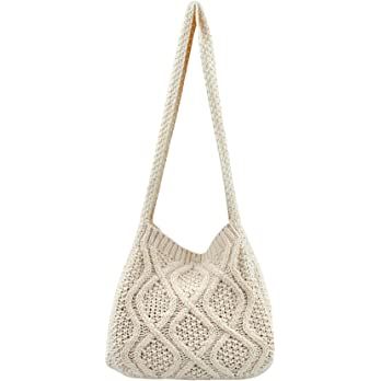 Verdusa Women's Crochet Shoulder HandBags Hobo Knitted Tote Bag Shopping Bags | Amazon (US)