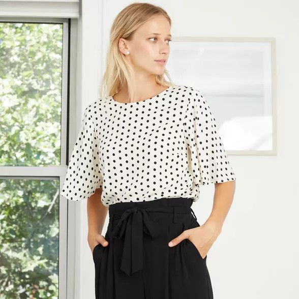 Women's Short Sleeve Woven T-Shirt - A New Day™ | Target