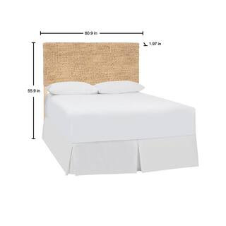 Caspian Natural Finish Woven Hyacinth King Headboard (80.9 in W. X 55.9 in H.) | The Home Depot