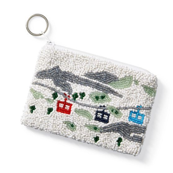 Ski Beaded Zip Pouch | Mark and Graham