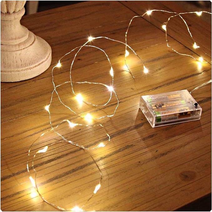 Sanniu Led String Lights, Mini Battery Powered Copper Wire Starry Fairy Lights, Battery Operated ... | Amazon (US)