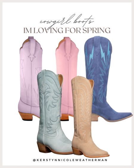 Cowgirl boots I’m L O V I N G for spring!!! How cute and fun are theses?!? 
The purple 💜 I’m dying! I loveee pastels! 

"Stepping into the wild west with style! 🌵👢 #CowgirlChic" #CowgirlStyle #WesternWear #BootScootinBoogie #RodeoReady #KickinItCountry #WildWestFashion

There are so many reasons to love cowgirl boots! They are stylish, versatile, and can add a touch of western flair to any outfit. Plus, they are durable and comfortable, making them perfect for all-day wear. The intricate designs and detailing on cowgirl boots also make them unique and eye-catching. And let's not forget the confidence boost that comes from strutting around in a fabulous pair of boots!

Perfect for festival season and country concert season around the corner!

Country concert outfit, western fashion, concert outfit, western style, rodeo outfit, cowgirl outfit, cowboy boots, bachelorette party outfit, Nashville style, Texas outfit, sequin top, country girl, Austin Texas, cowgirl hat, pink outfit, cowgirl Barbie, Stage Coach, country music festival, festival outfit inspo, western outfit, cowgirl style, cowgirl chic, cowgirl fashion, country concert, Morgan wallen, Luke Bryan, Luke combs, Taylor swift, Carrie underwood, Kelsea ballerini, Vegas outfit, rodeo fashion, bachelorette party outfit, cowgirl costume, western Barbie, cowgirl boots, cowboy boots, cowgirl hat, cowboy boots, white boots, white booties, rhinestone cowgirl boots, silver cowgirl boots, white corset top, rhinestone top, crystal top, strapless corset top, pink pants, pink flares, corduroy pants, pink cowgirl hat, Shania Twain, concert outfit, music festival



#LTKshoecrush #LTKFestival #LTKstyletip