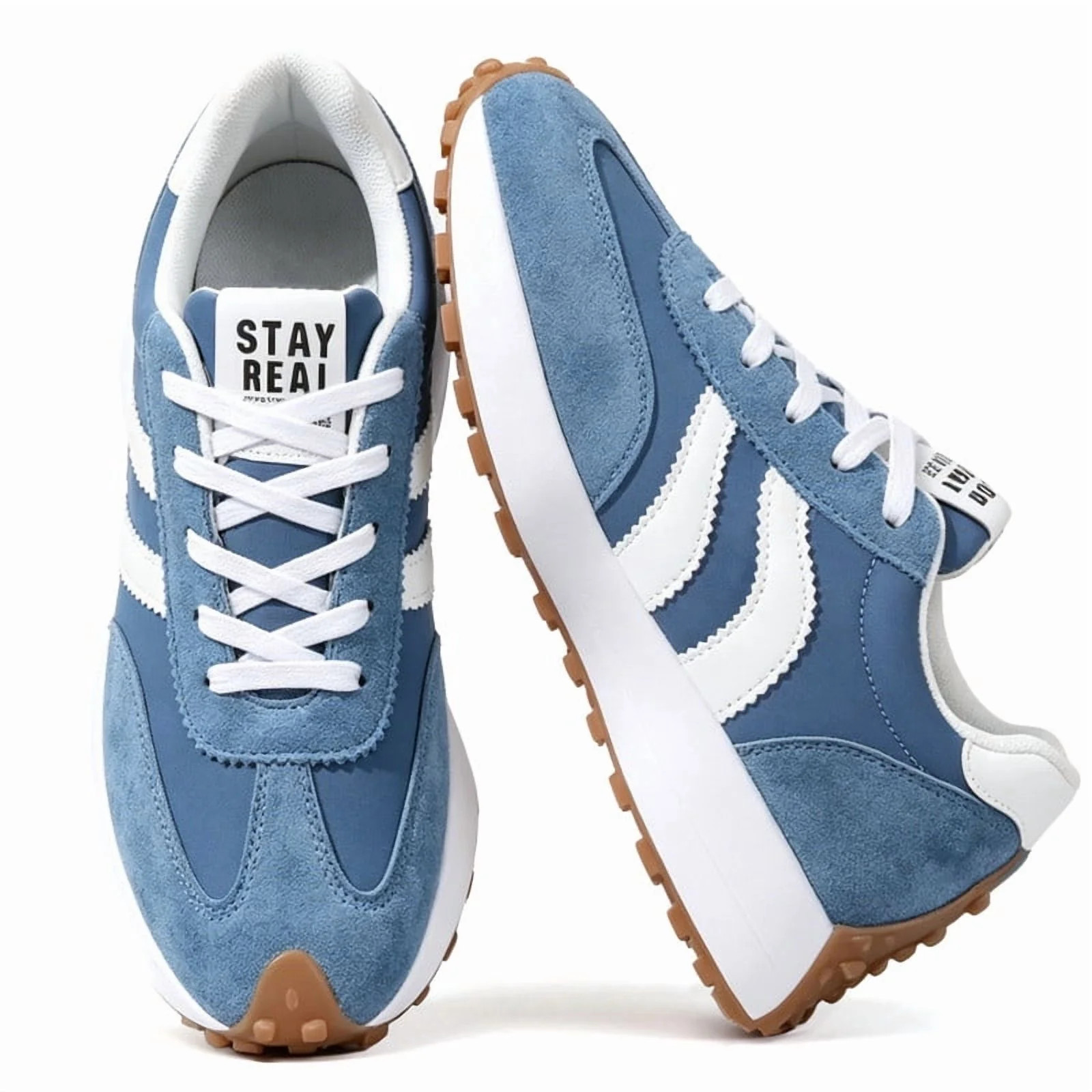 BERANMEY Casual Sneakers for Women Lightweight Non-Slip Fashion Sneakers with Memory Foam Insole Womens Platform Shoes for Everyday Wear | Walmart (US)