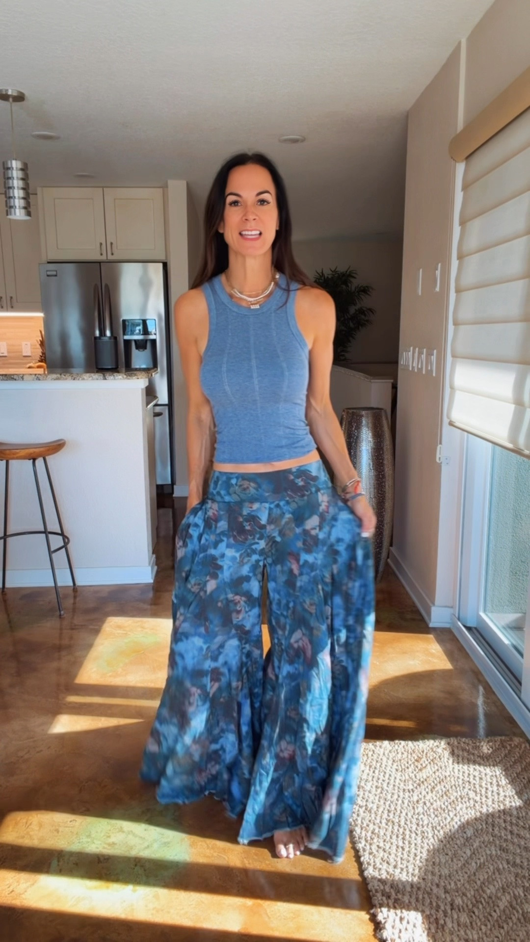 POV: You walked into Free People for one thing… and somehow left wanting every pair of pants. 🤭💙

I honestly couldn’t pick a favorite, so I did what any reasonable girl would do… I tried on all three. 😂 Same fitted tank, three completely different vibes.

✨ Pair 1: Flowy floral = brunch, vacation dinners, winery weekends.
✨ Pair 2: Plaid wide-leg = farmers markets, coffee dates, travel days.
✨ Pair 3: Printed drawstring = beach walks, errands, lunch with the girls.

The best part? Just changing the pants completely transforms the look. It’s proof you don’t need a whole new wardrobe… sometimes you just need the right pair of pants.

Now help me settle this…

💙 1, 2, or 3?!

#freepeople #widelegpants #summerstyle #casualchic #outfitideas

#LTKgrwm #LTKdayinmylife #LTKootd