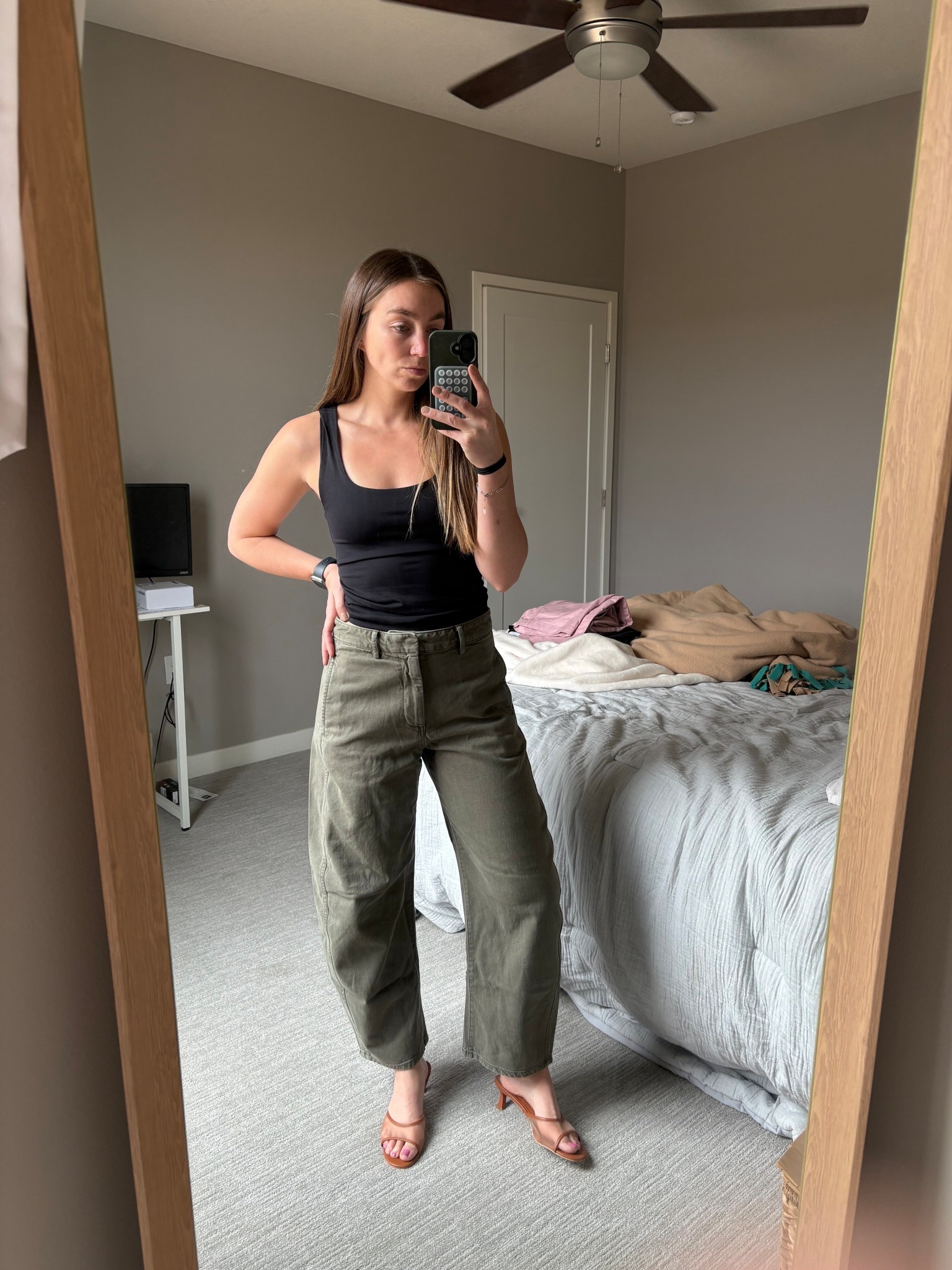 Army green barrel pants from Gap. Absolutely IN LOVE with the comfort  

#LTKWorkwear #LTKootd #LTKSpringSale