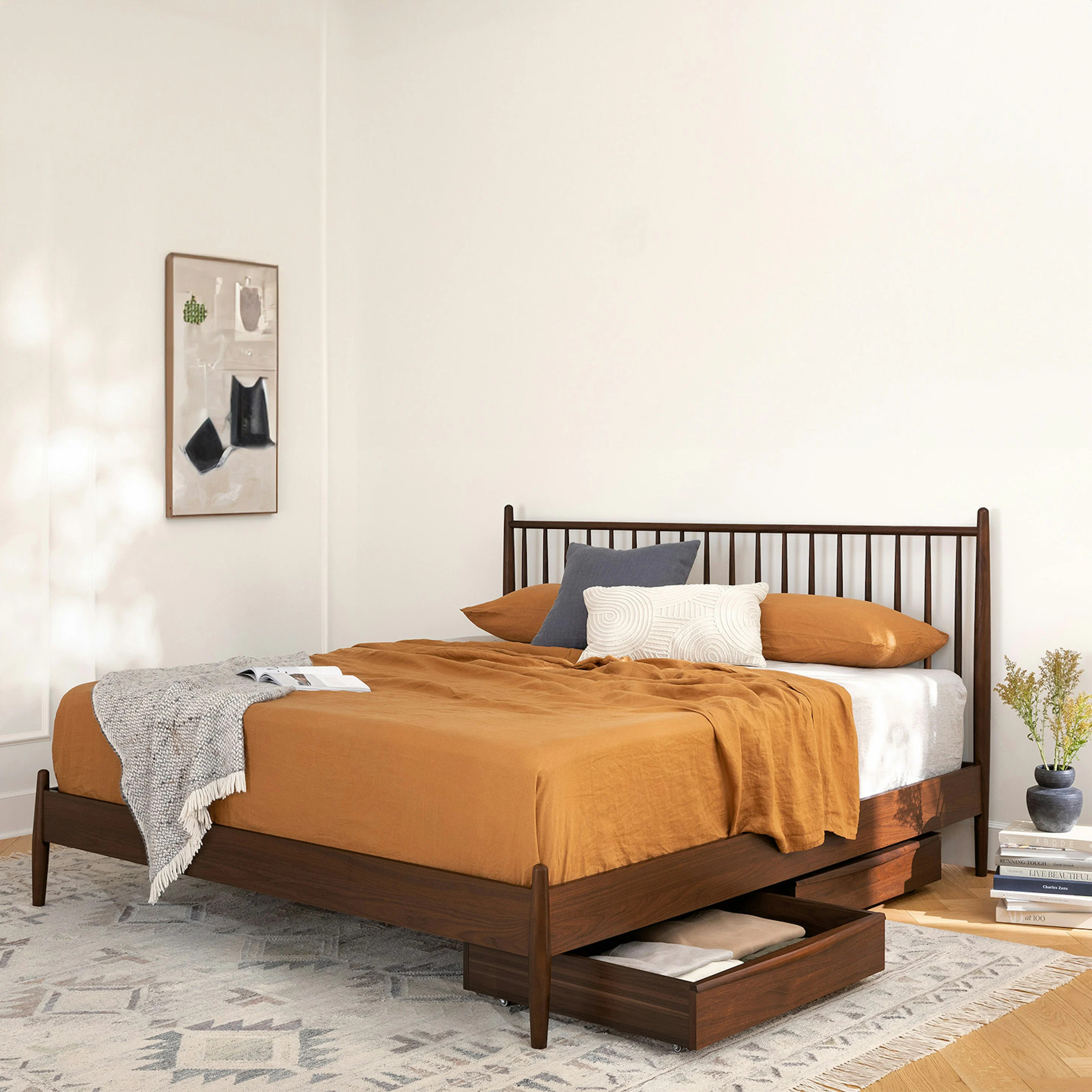 Lenia King Bed - Walnut | Article
