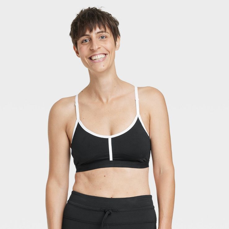 Women's Light Support Simplicity Striped Sports Bra - All in Motion™ | Target