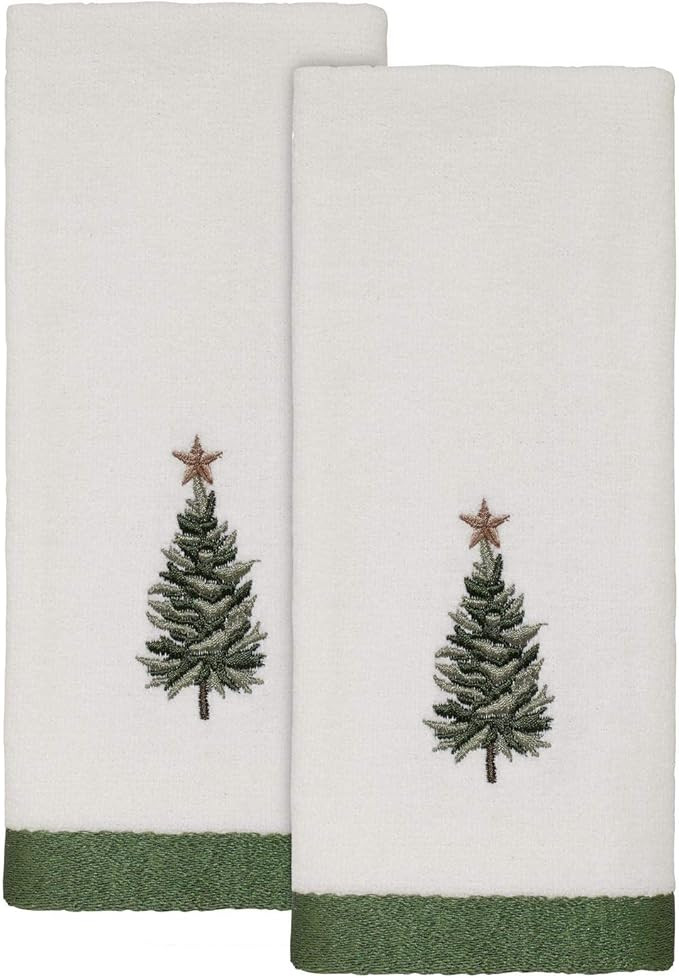 Avanti Linens - Fingertip Towels, Soft & Absorbent Cotton, Ideal Christmas Decorations, Set of 2 ... | Amazon (US)