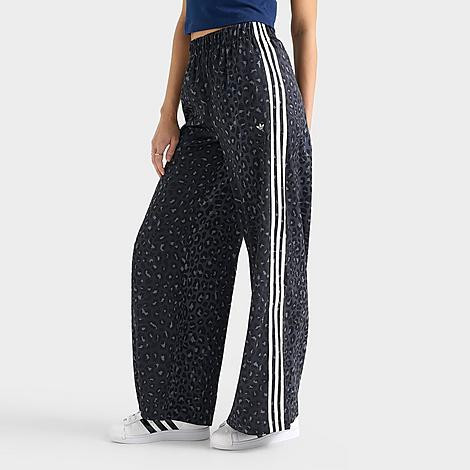 adidas Women's Originals Leopard Wide-Leg Satin Pants Size: XL | Finish Line (US)