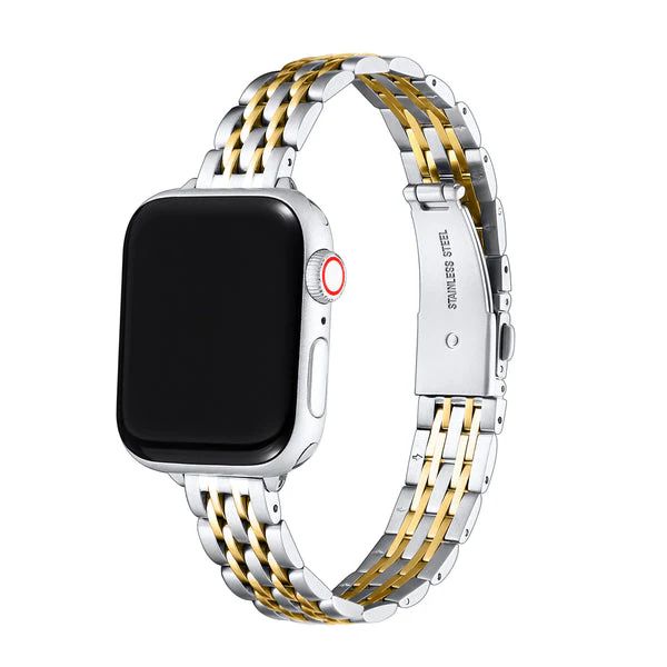 Rainey Skinny Stainless Steel Replacement Band for Apple Watch | Posh Tech
