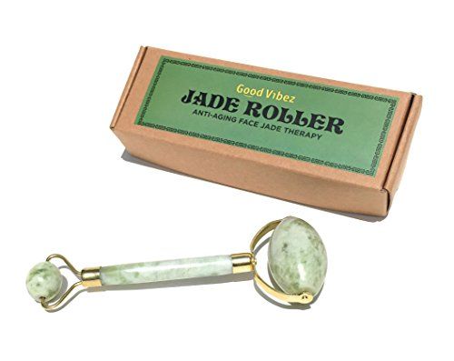Luxury Jade Roller for Face Massage - Double Rollers,  Real Natural Jade Stone, Anti-Aging Beauty Sk | Amazon (US)