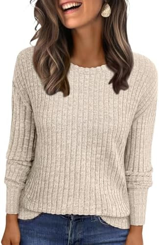 ANRABESS Women Long Sleeve Shirts Business Casual Tunic Tops Fall Lightweight Sweaters Dressy Blo... | Amazon (US)