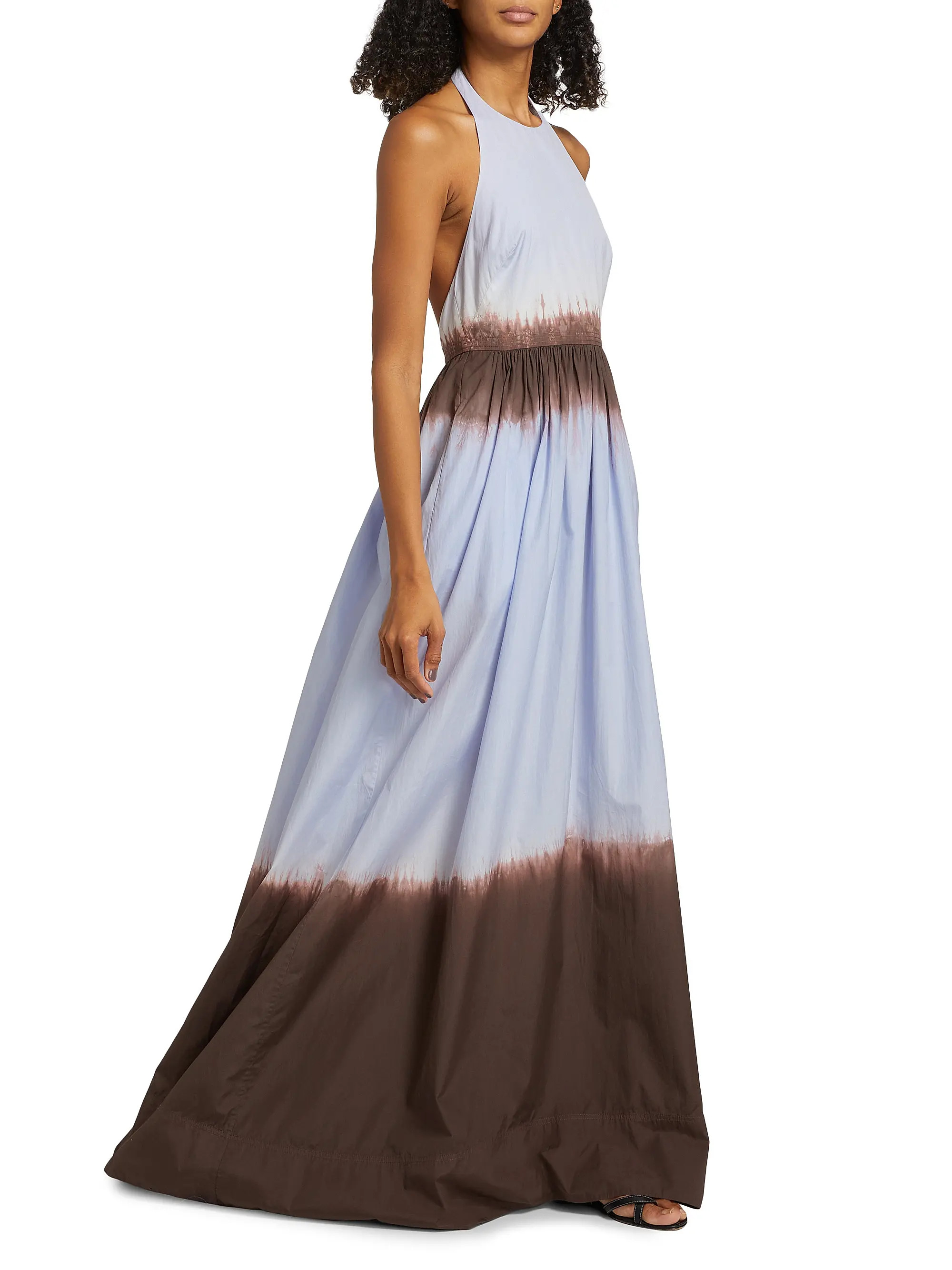 Blair Dip-Dyed Cotton Halter Maxi Dress | Saks Fifth Avenue