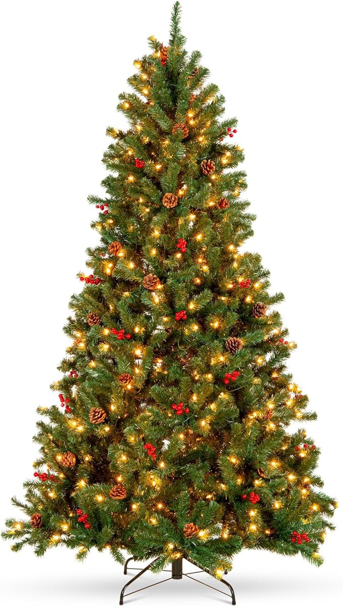 Best Choice Products 4.5ft Pre-Lit Pre-Decorated Spruce Hinged Artificial Christmas Tree w/ 398 T... | Amazon (US)