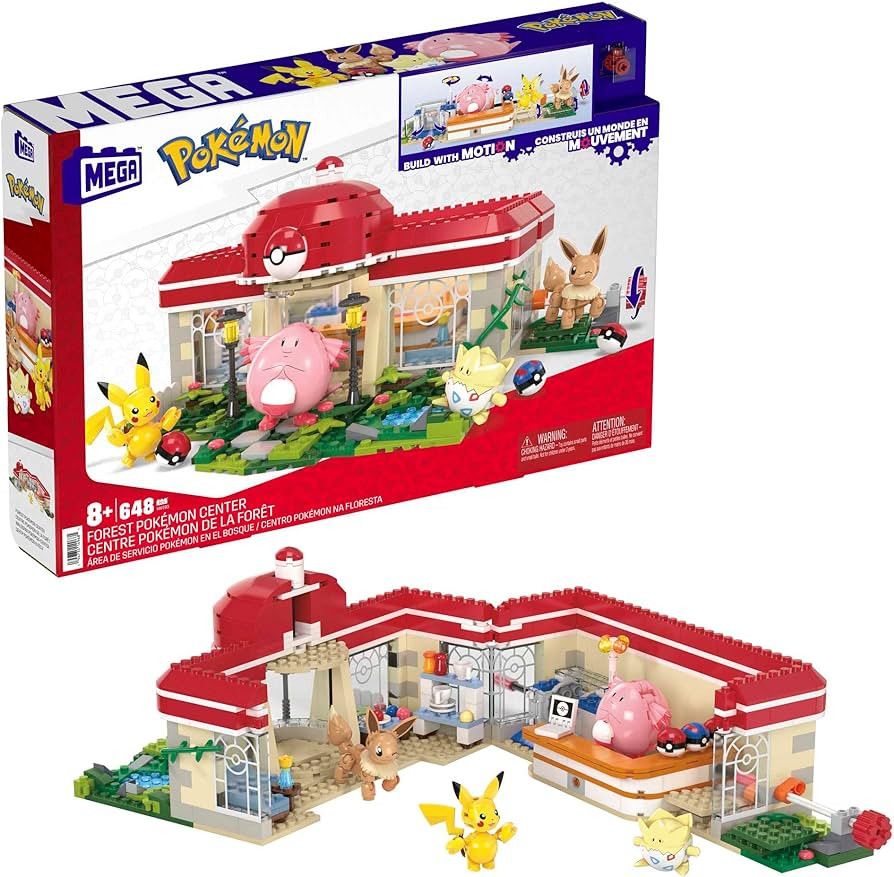 MEGA Pokémon Action Figure Building Toys, Forest Pokémon Center with 648 Pieces, 4 Poseable Cha... | Amazon (US)