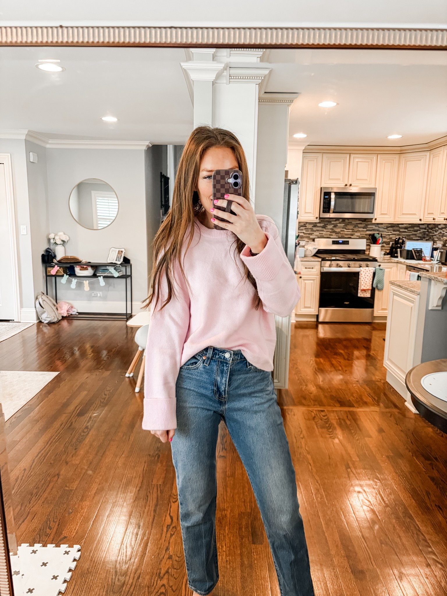 Wearing size S 

Sweater / spring / Easter / pastel / spring sale 

#LTKSpringSale #LTKootd #LTKmomlife